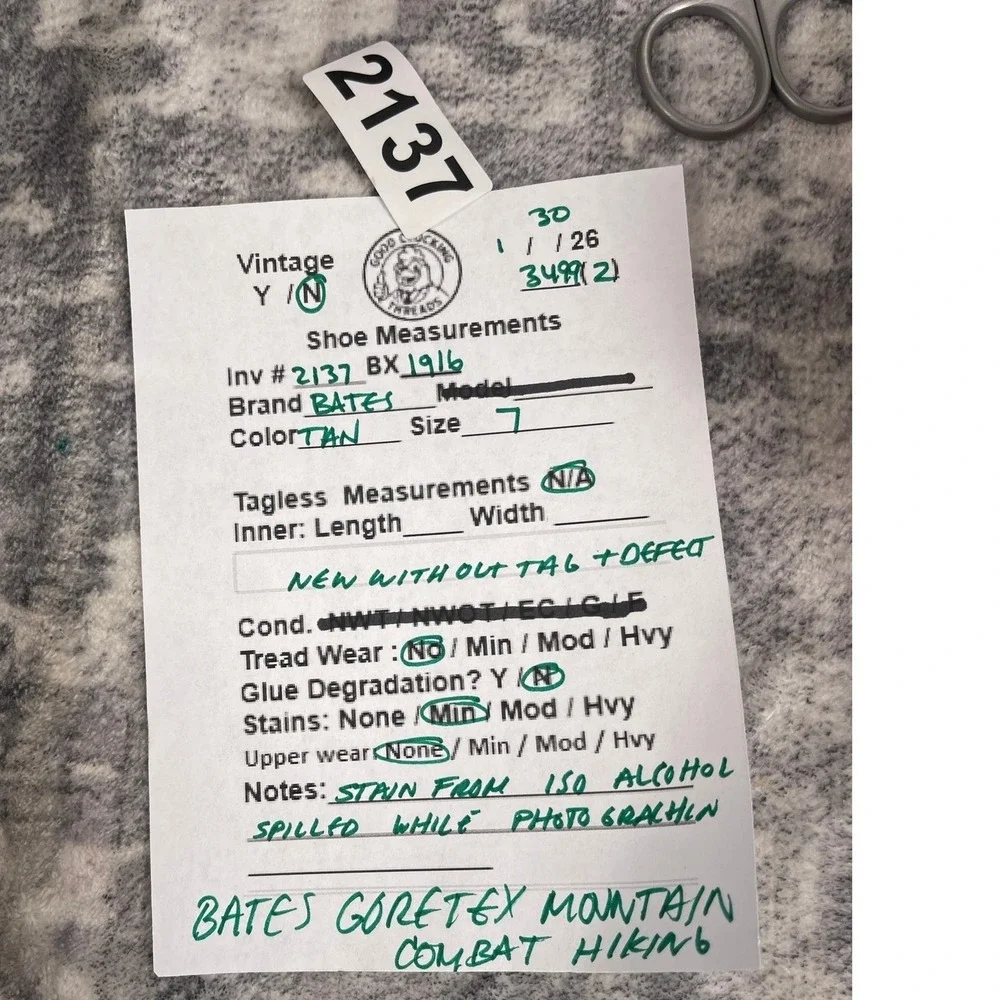 Bates‎ Tactical Hiking Boots Mens  7 Coyote Tan Vibram Heavy Duty Military NWOT